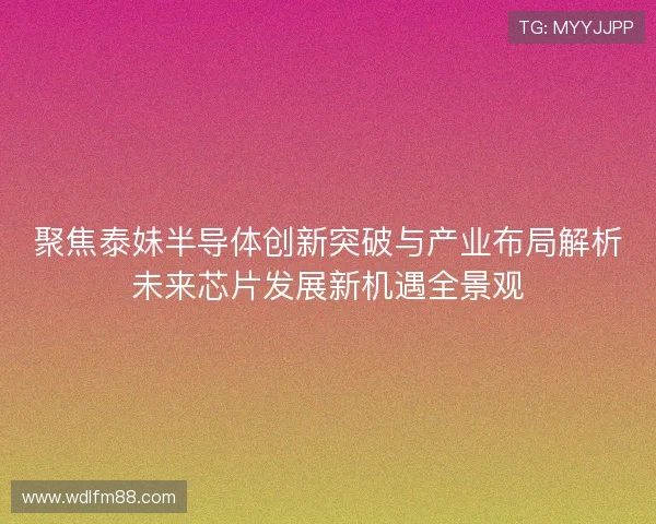聚焦泰妹半导体创新突破与产业布局解析未来芯片发展新机遇全景观